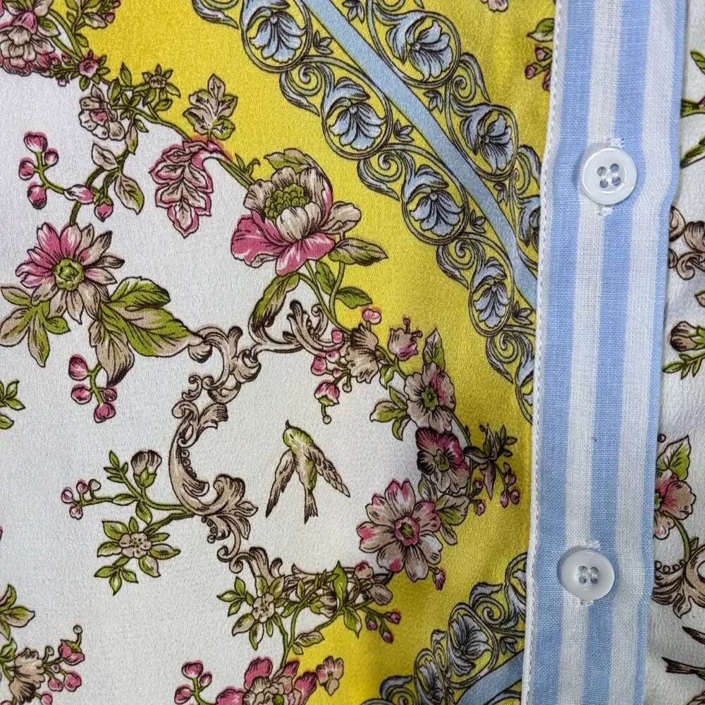 NWT Suzanne Betro W 1X Floral Scarf and Striped Long-Sleeve Shirt - MSRP $77 - Picture 5 of 7